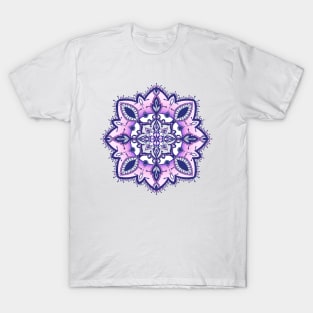 Violet color mandala art T-Shirt